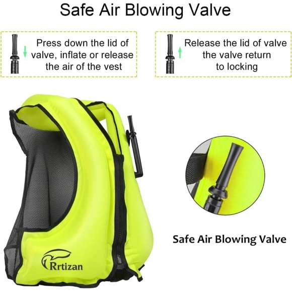 NWOT Rrtizan Adults Inflatable Swim Vest Men Women Bouyancy Aid >30 kg - Picture 6 of 12